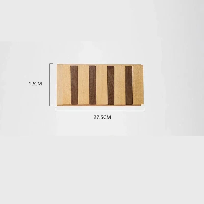 Stylish Wall-Mounted Wooden Coat Organizer with Hooks