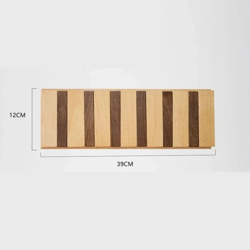 Stylish Wall-Mounted Wooden Coat Organizer with Hooks