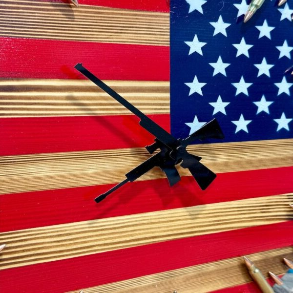 Patriotic American Flag Timepiece | Artisan Crafted Clock