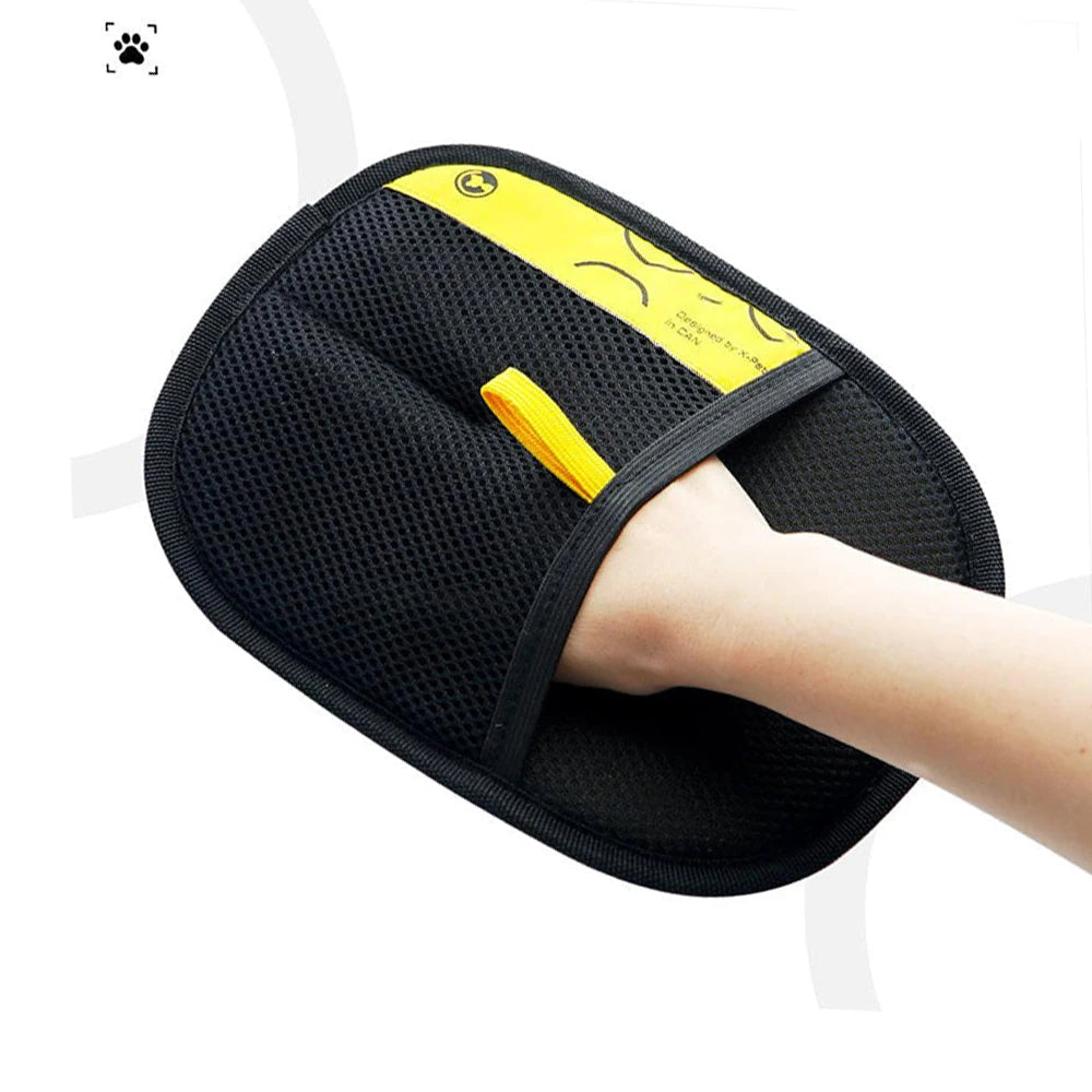 Dual-Sided Pet Grooming Gloves for Effortless Hair Removal