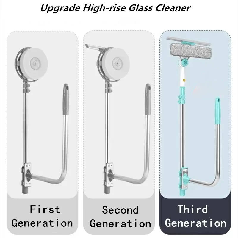Extendable Window Cleaning Tool for High Reach Surfaces