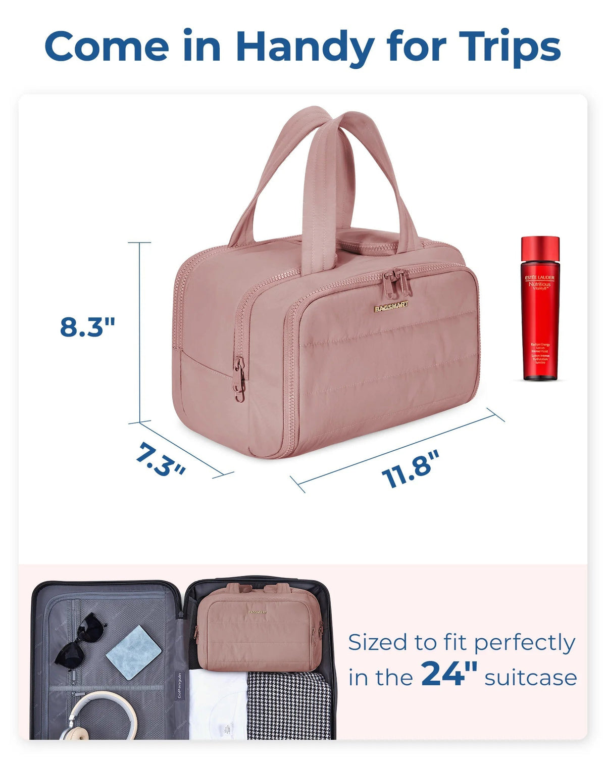Spacious Travel Toiletry Organizer for Effortless Packing