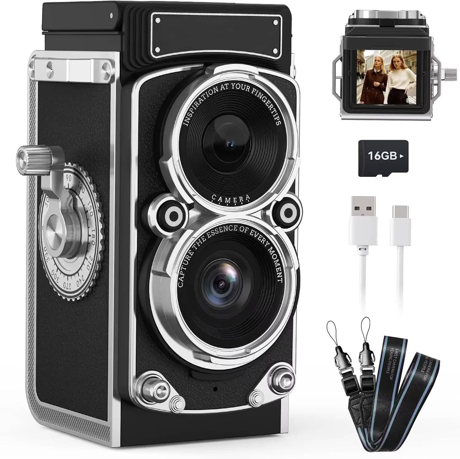 Classic Retro-Style Digital Camera
