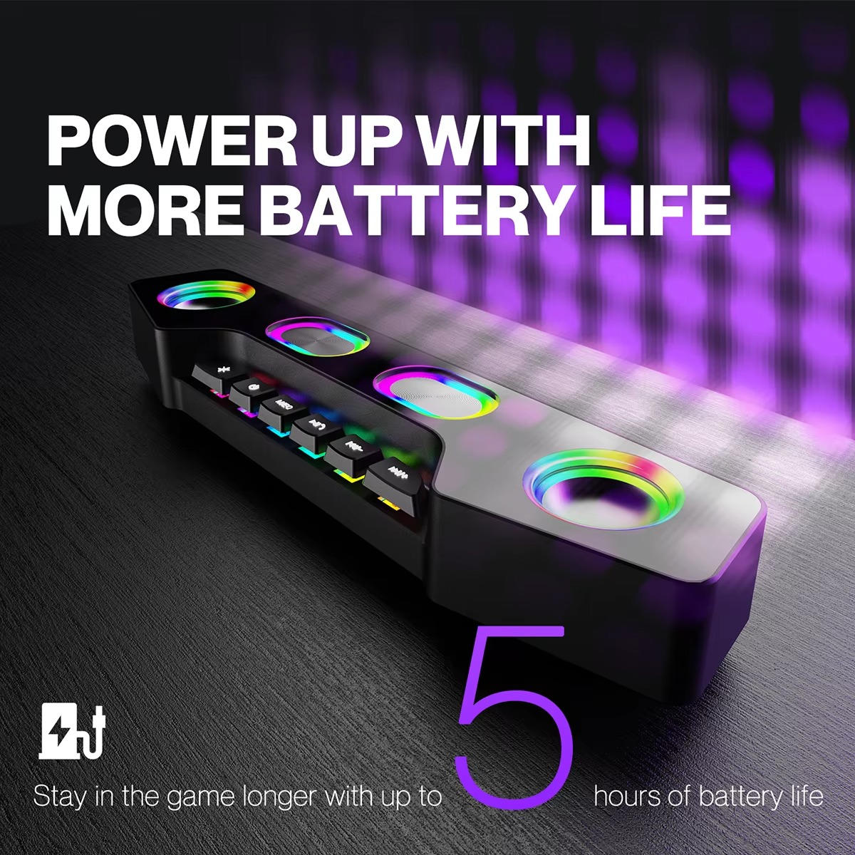 RGB Wireless Speakers for Immersive Gaming Sound