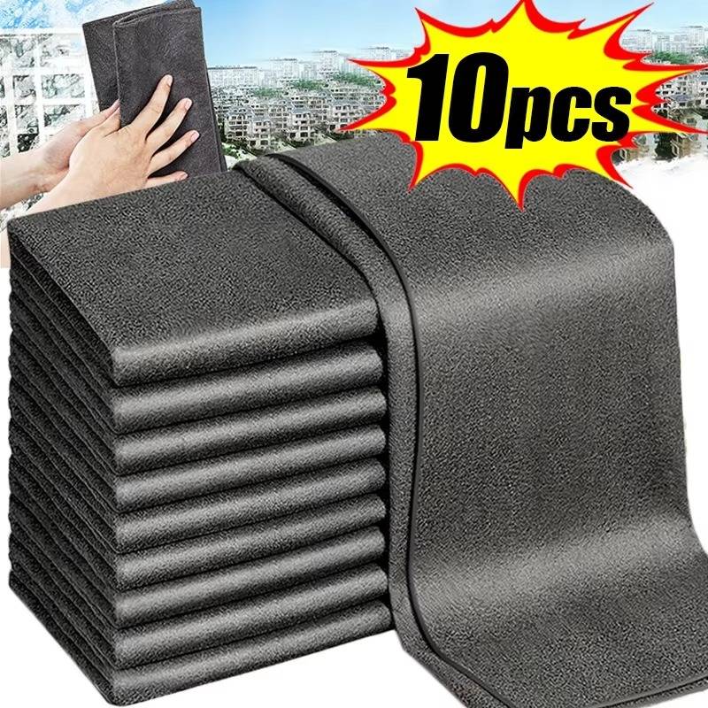 10-Pack Premium Microfiber Cleaning Cloths for Home & Auto