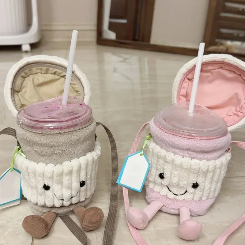 Chic Beverage-Inspired Crossbody Handbag