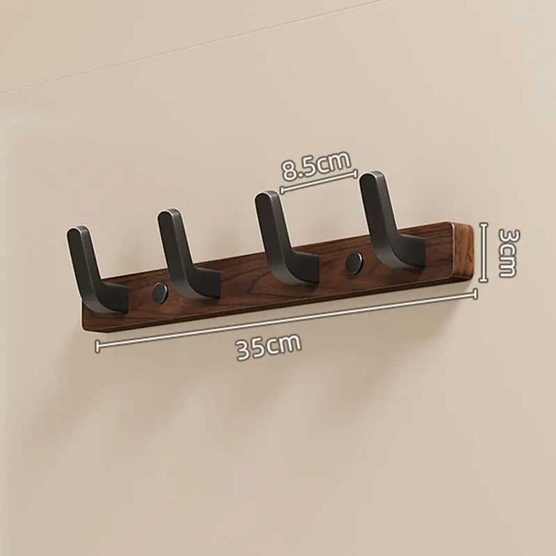 Chic Wall-Mounted Coat Hook with Wood and Metal Finish