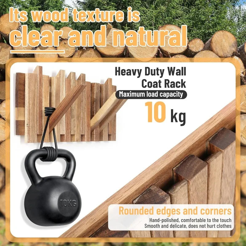 Chic Wall-Mounted Coat Holder with 8 Discreet Hooks
