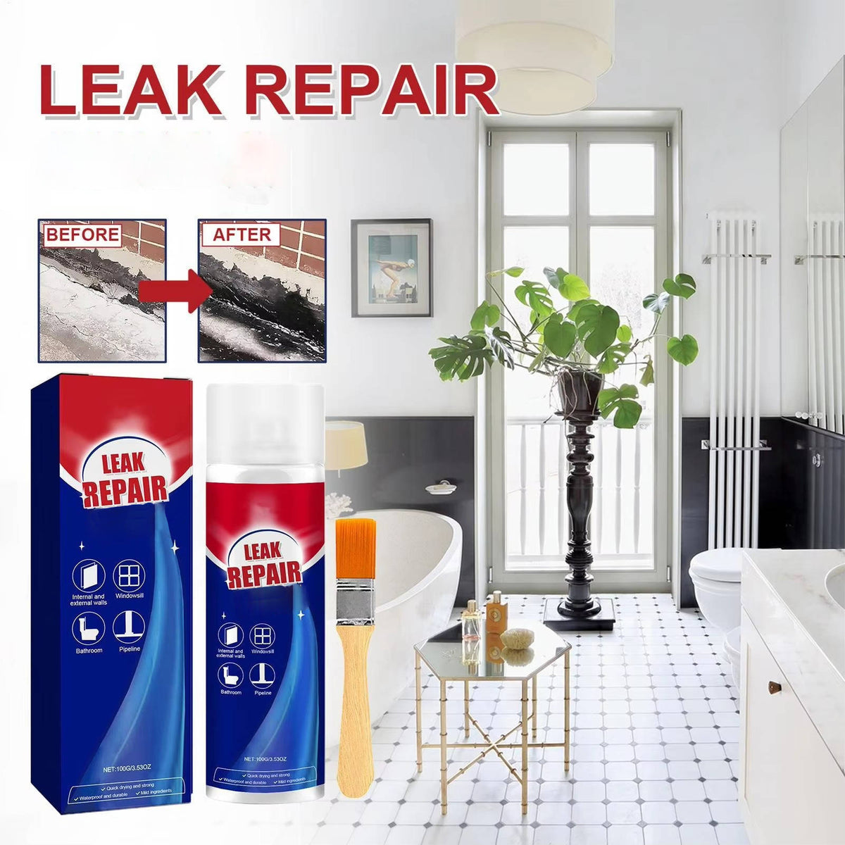 Ultimate Leak Stopper: Waterproof Sealant Spray Duo