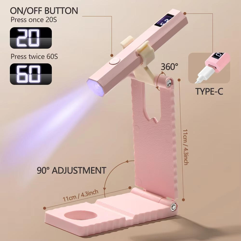 Compact LED Nail Curing Device for On-the-Go Glam