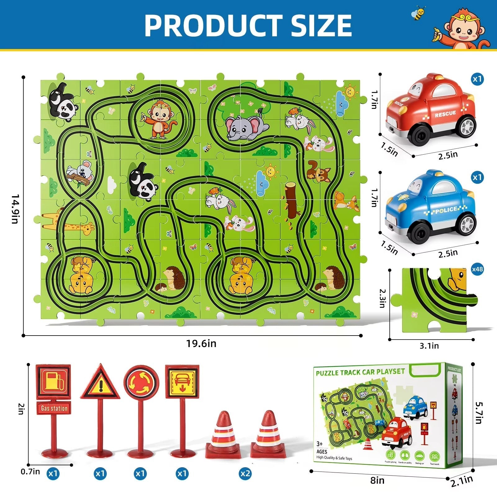 Interactive Animal Track Puzzle Set for Kids