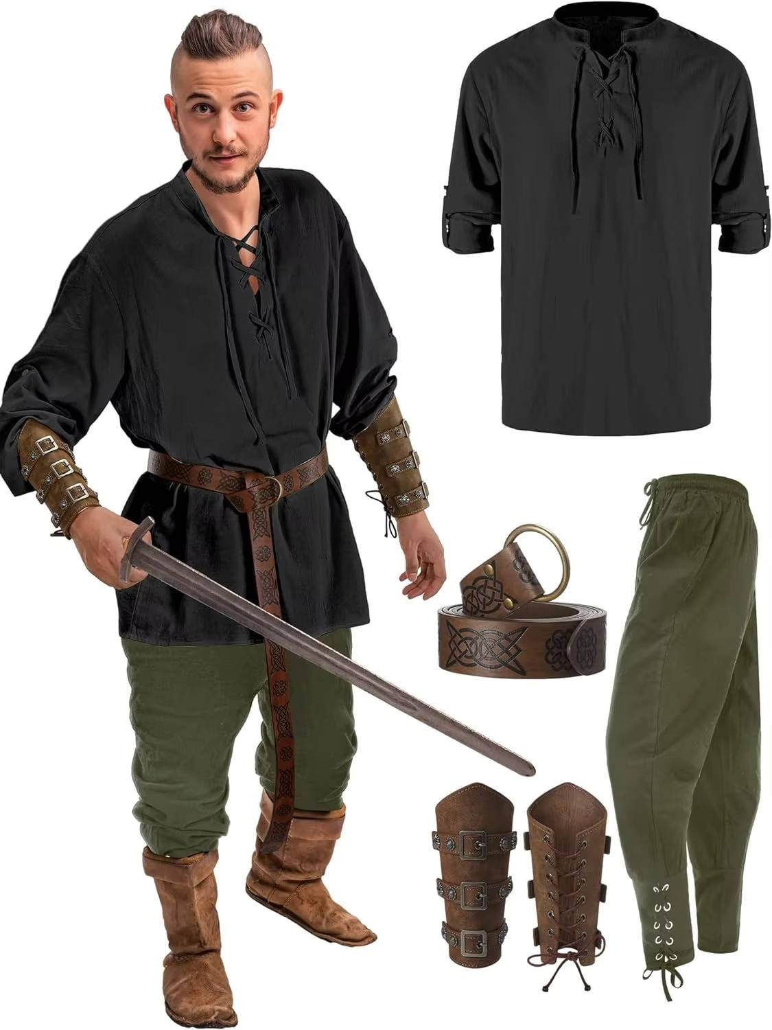 Men's 4-Piece Legendary Costume Set for Themed Events