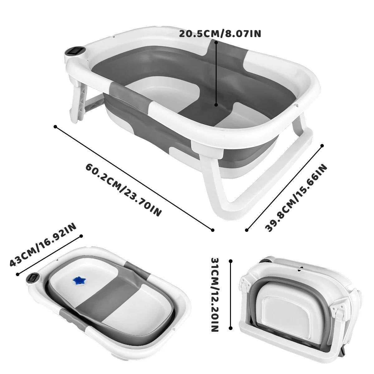 Compact and Versatile Baby Bathing Solution