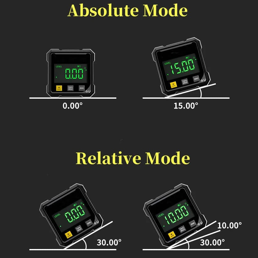 Precision Angle Measurement Tool with Integrated Laser Level
