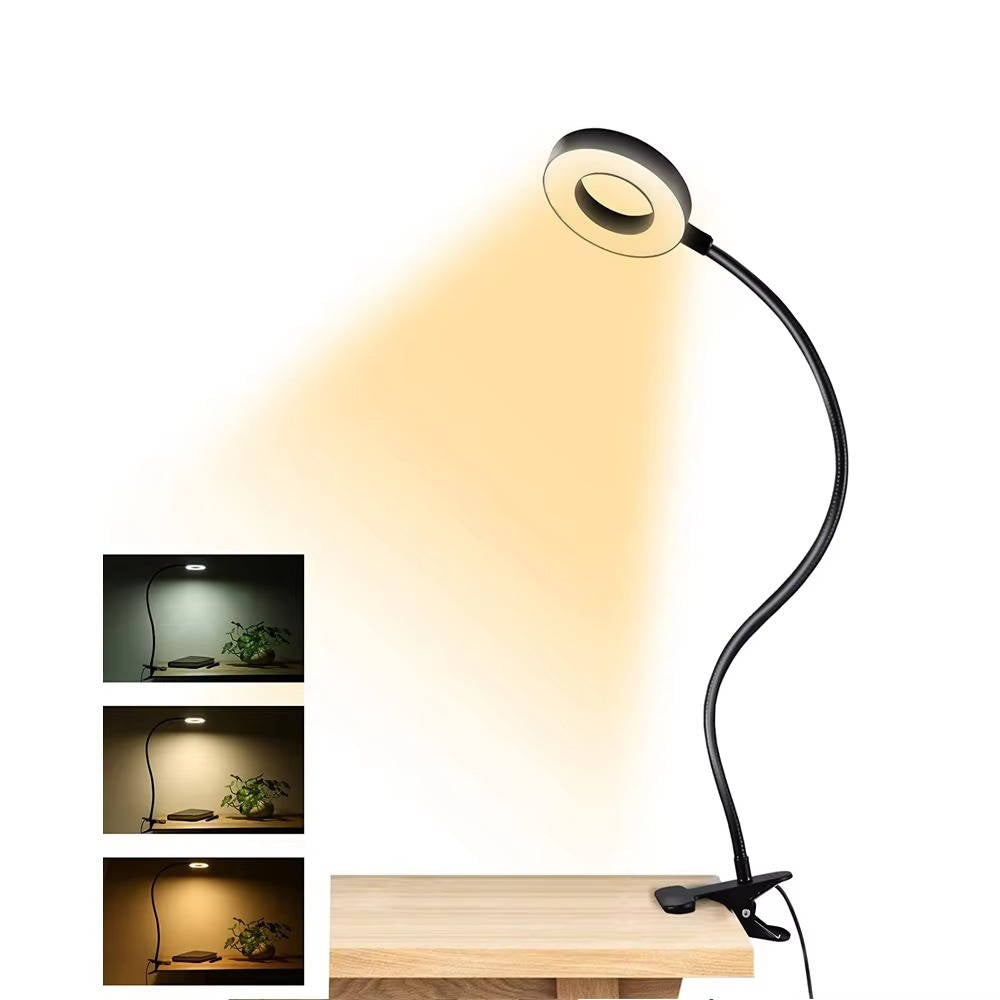 Versatile Clip-On LED Lamp with 360° Flexibility