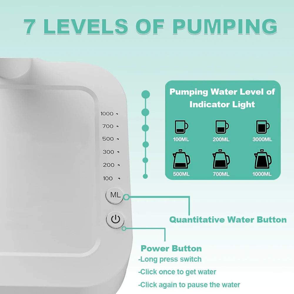 Compact USB Rechargeable Water Dispenser for Easy Hydration