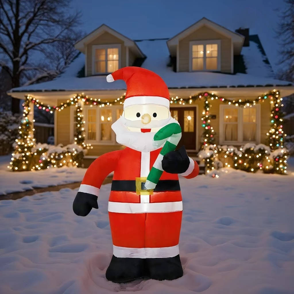 Festive Inflatable Climbing Santa for Outdoor Display