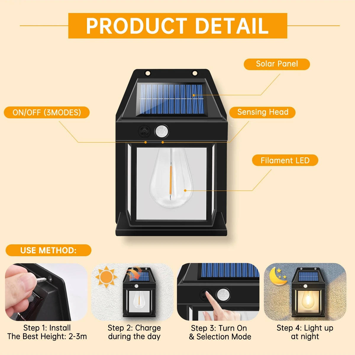 Illuminating Solar Wall Light Duo for Outdoors
