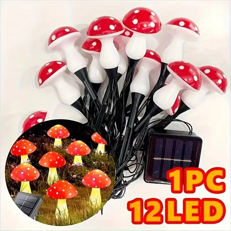 Enchanting Solar Mushroom Lights for Outdoor Ambiance