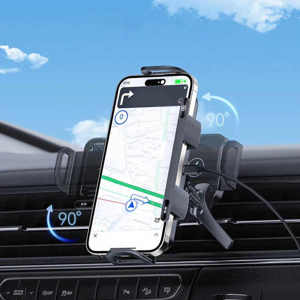 SmartGrip Wireless Car Charger & Phone Holder – Fast Dual Charging