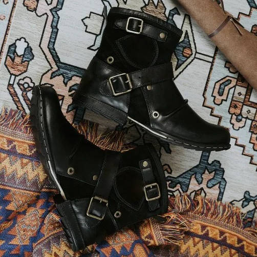 Stylish Casual Ankle Boots for Men with Buckle Detail