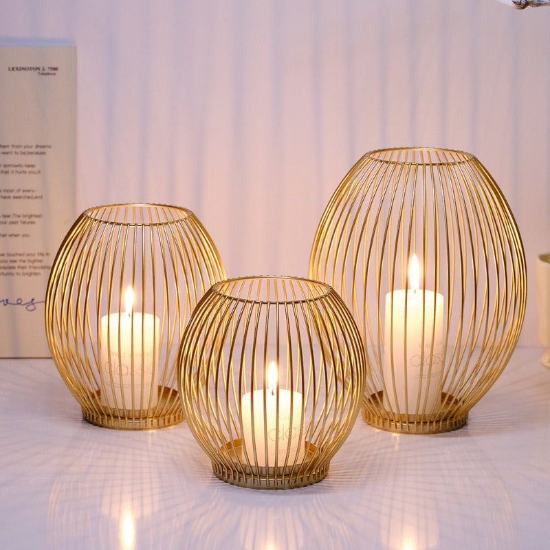 Stylish Geometric Candle Stand for Pillar Candles