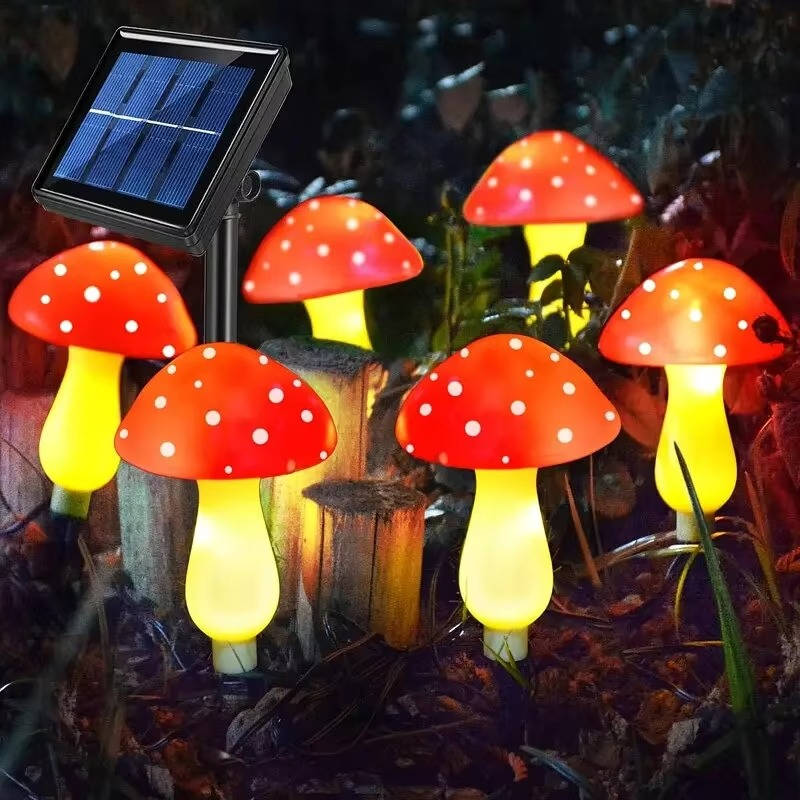 Enchanting Solar Mushroom Lights for Outdoor Ambiance