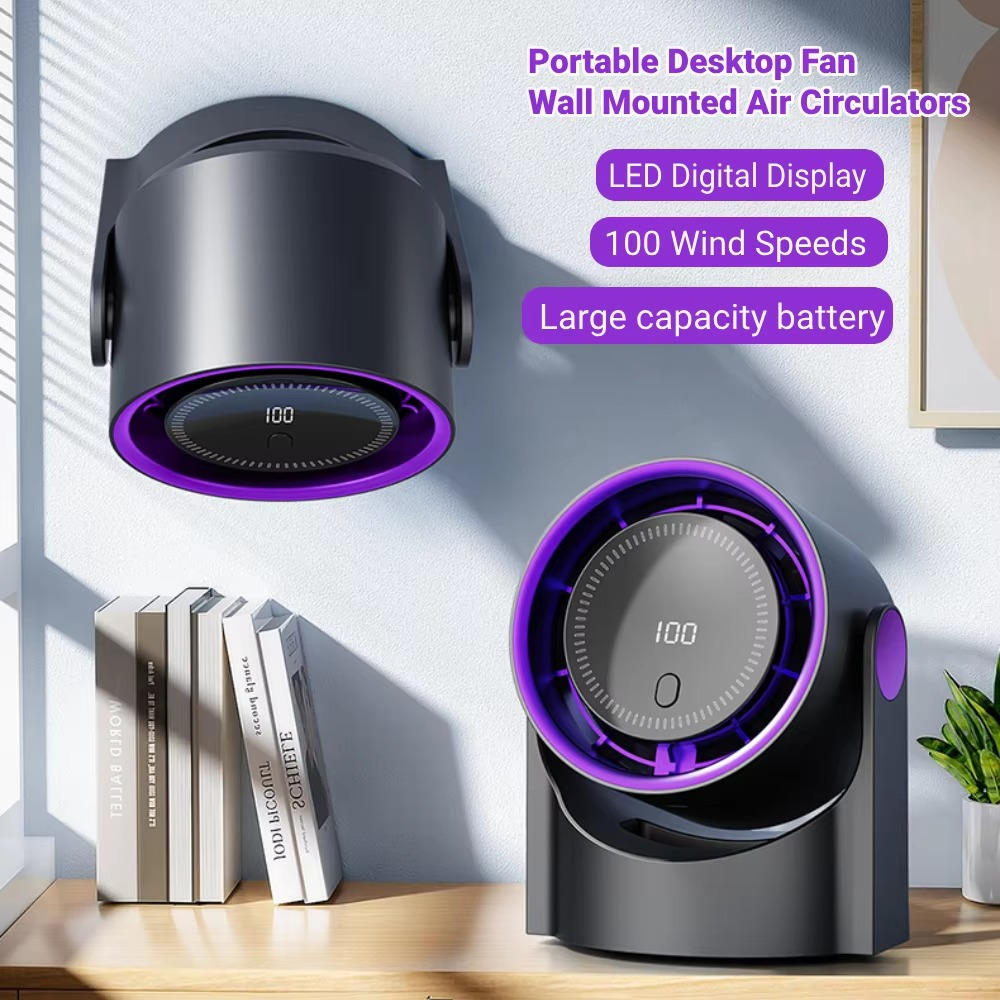 Compact USB Desk Fan with Advanced Airflow Control