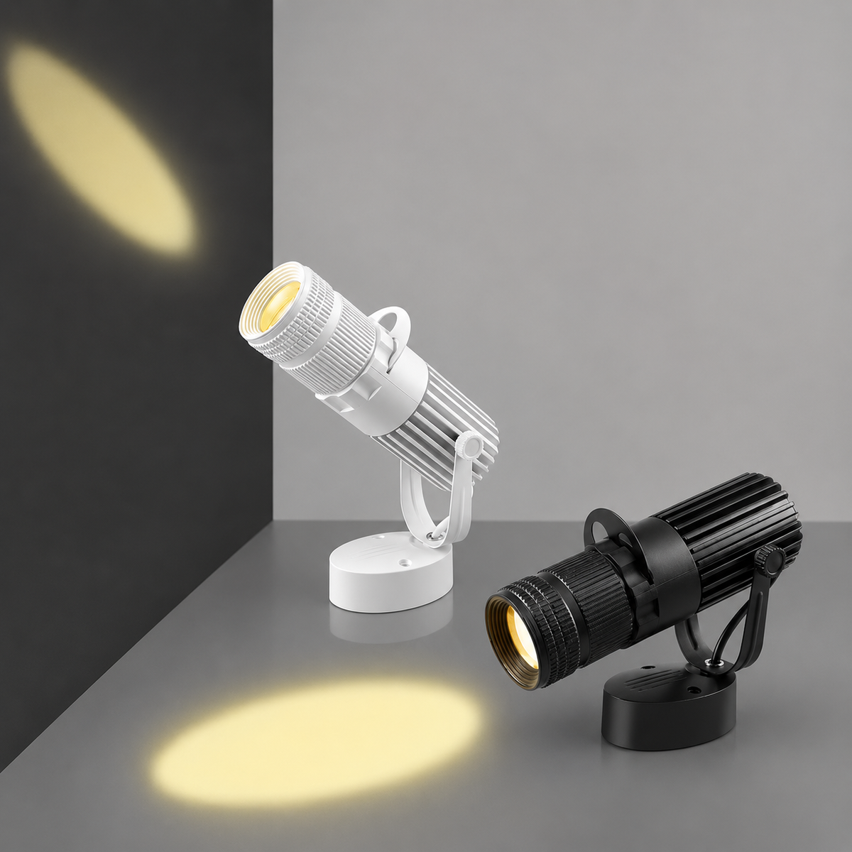 Versatile LED Ceiling Spotlight with Brushed Nickel Finish