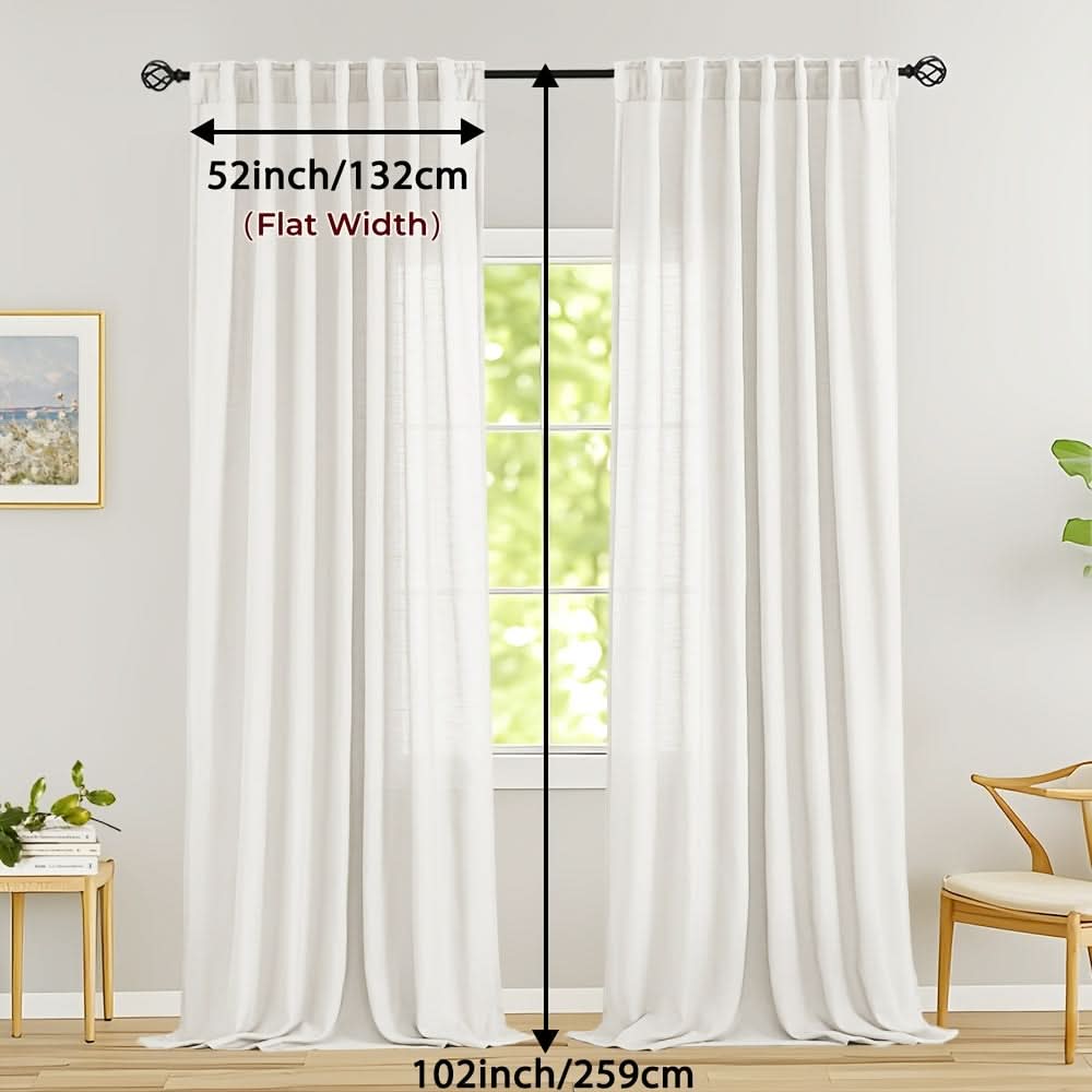 Breezy Linen Sheer Drapes for Natural Light and Privacy