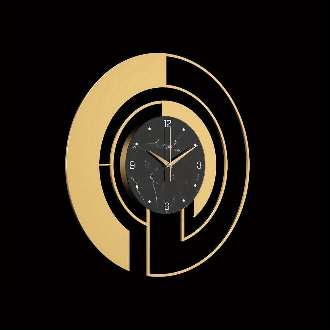 Luxe Timekeeper – Sleek Geometric Silent Clock with Glass Face