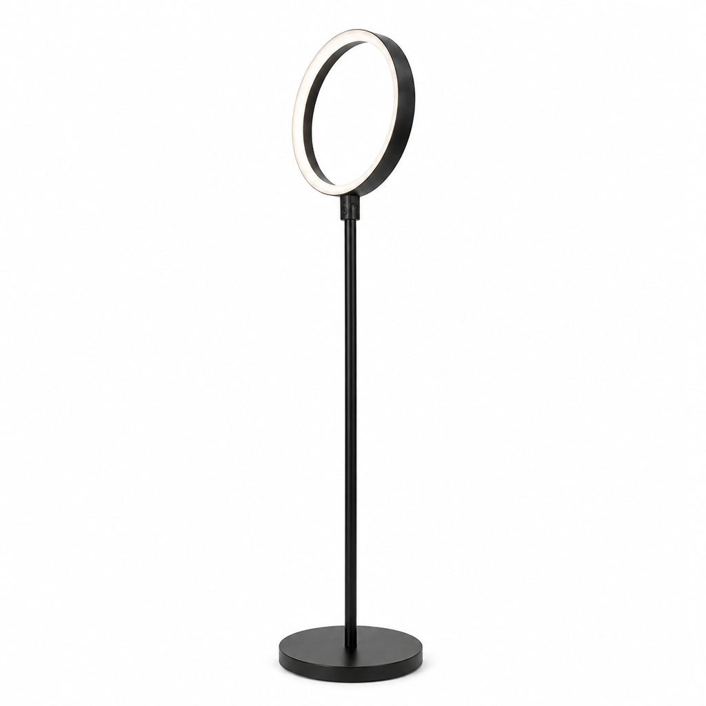 Powder-Coated Metal Circular LED Floor Lamp