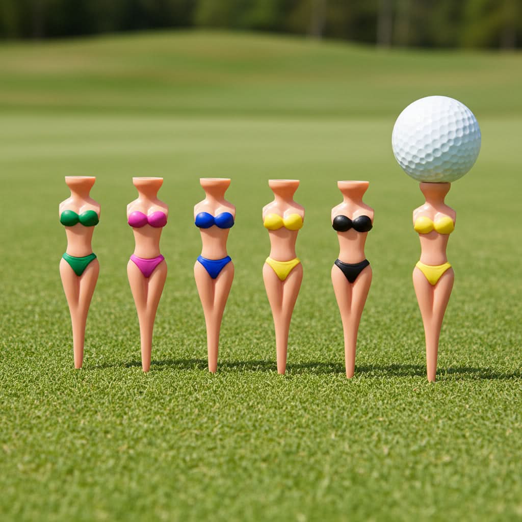 Fun & Quirky Bikini-Themed Golf Tee Set - 5 Pack