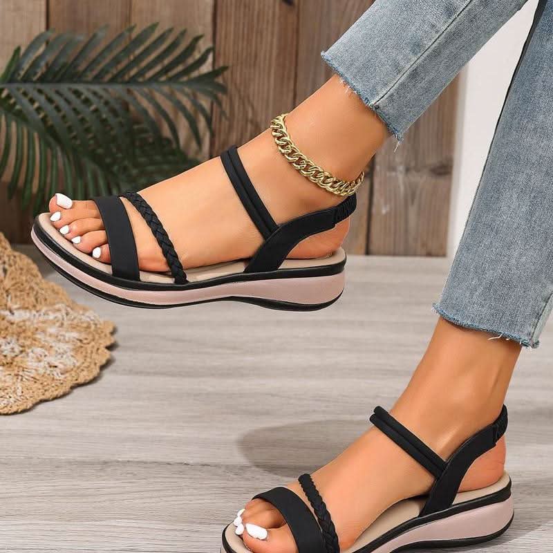 Elegant Braided Wedge Sandals for Summer Adventures