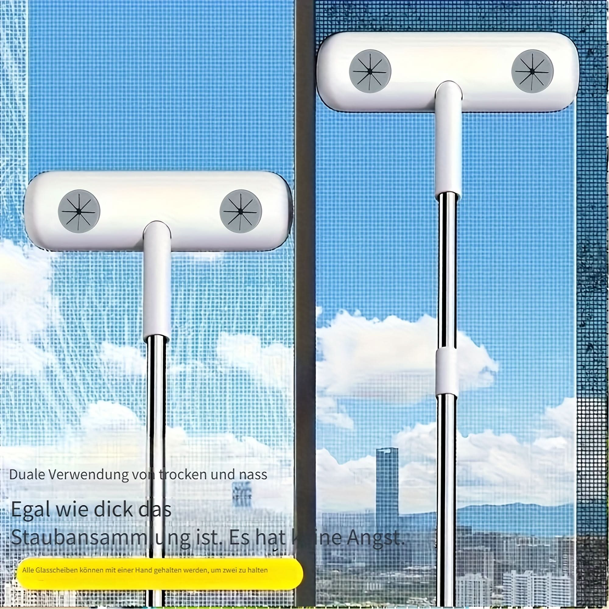 ClearView Pro – Versatile Retractable Window Cleaner with Pet Hair Remover