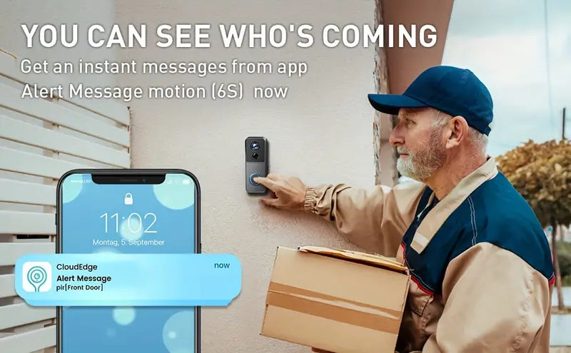 Smart Wi-Fi Video Doorbell with Two-Way Audio