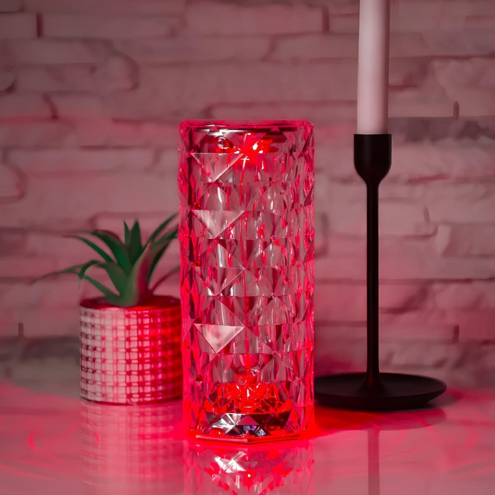 Touch-Controlled Crystal Night Lamp - Aurora Design