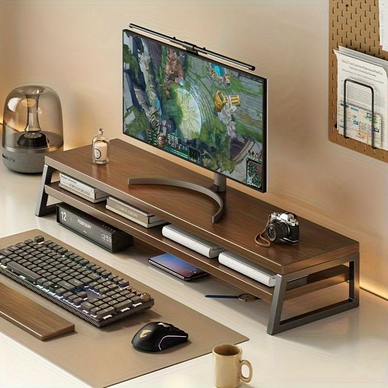 Elevated Monitor Stand for a Streamlined Workspace
