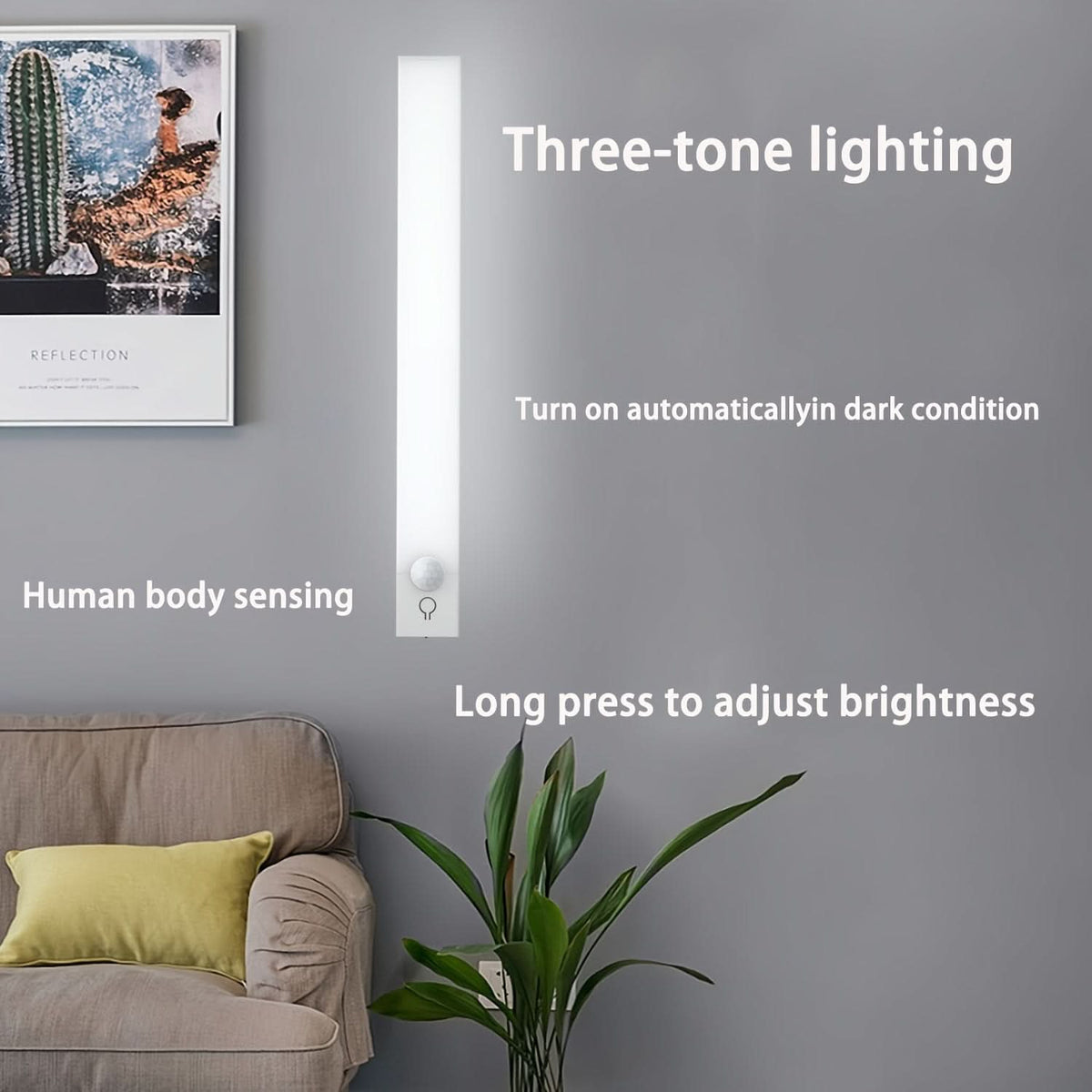 Lumosense - Smart Motion-Activated LED Night Light with Rechargeable Battery