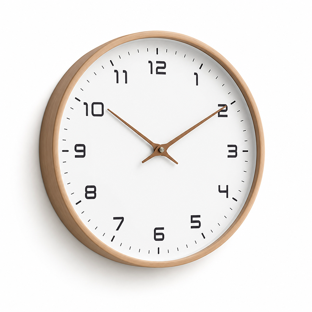 Scandinavian Solid Wood Silent Wall Clock