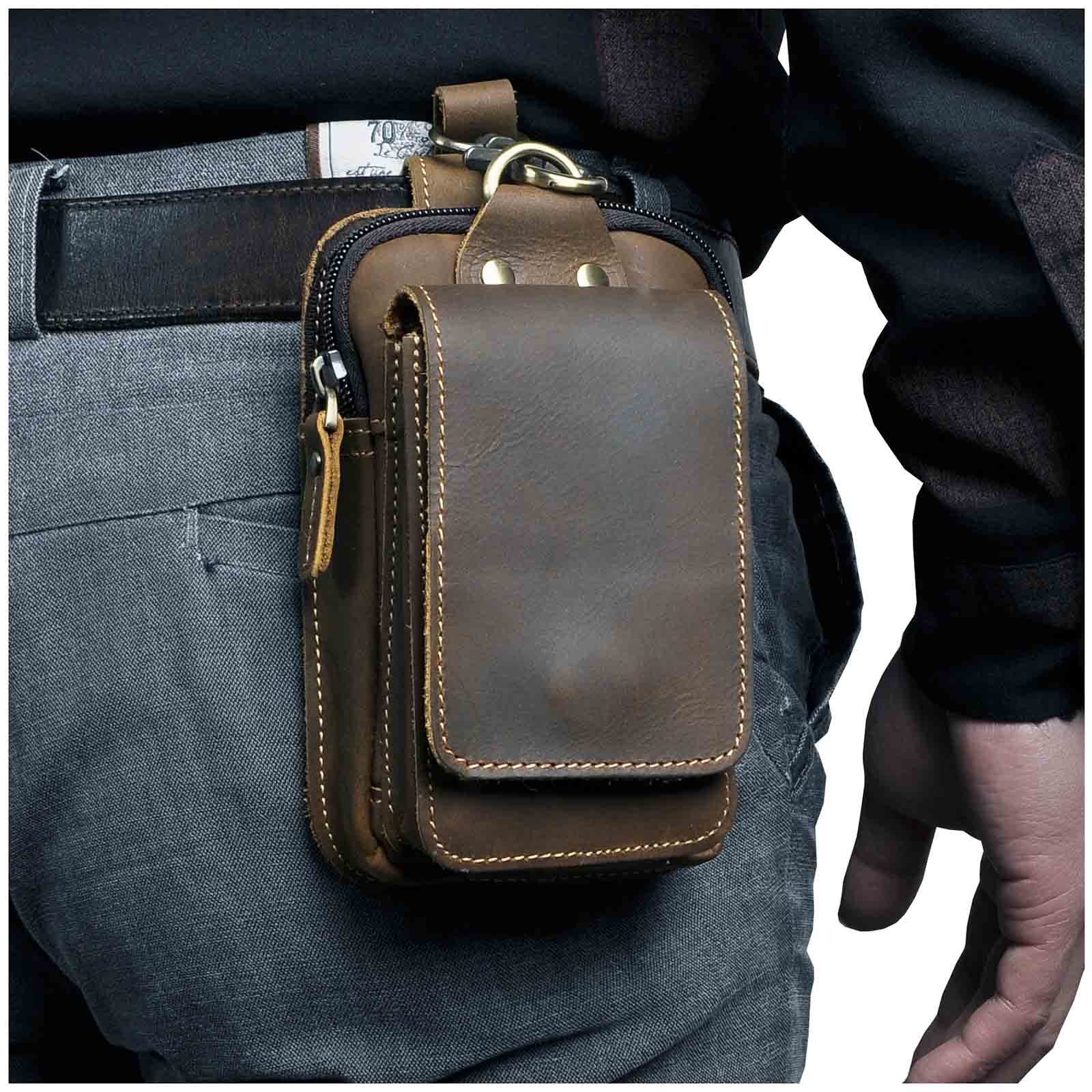 HeritageCraft – Premium Leather Travel Waist Bag