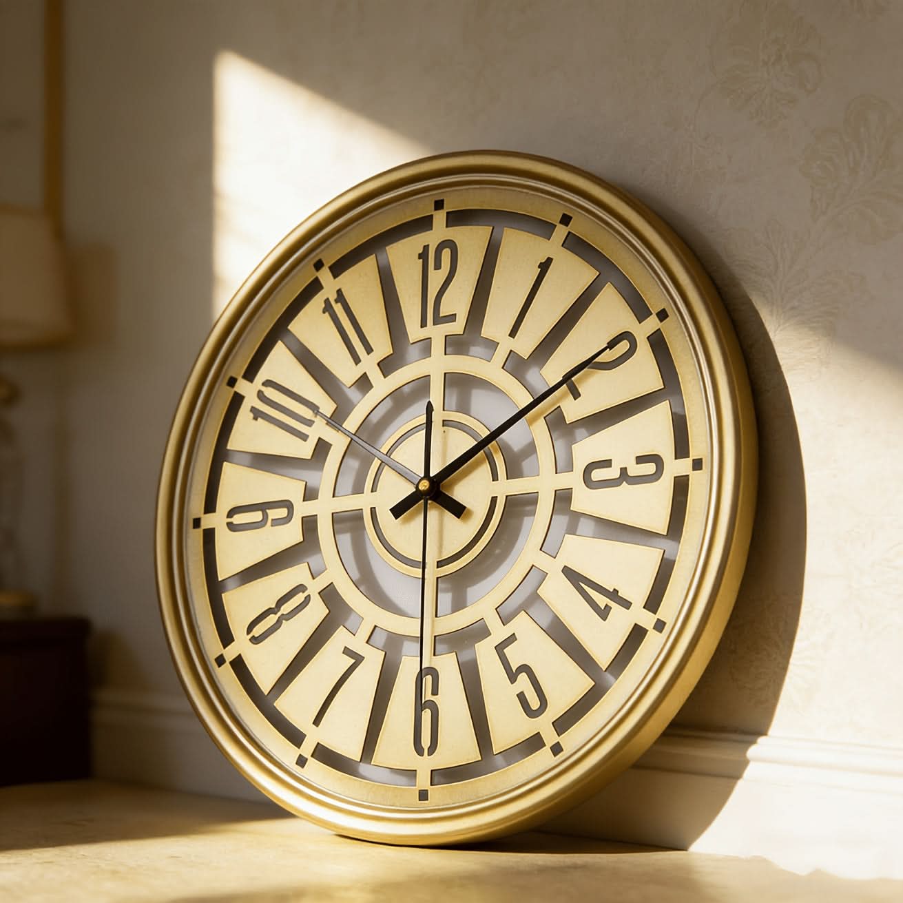 SereneTime – 15.75-Inch Silent 3D Iron Frame Wall Clock
