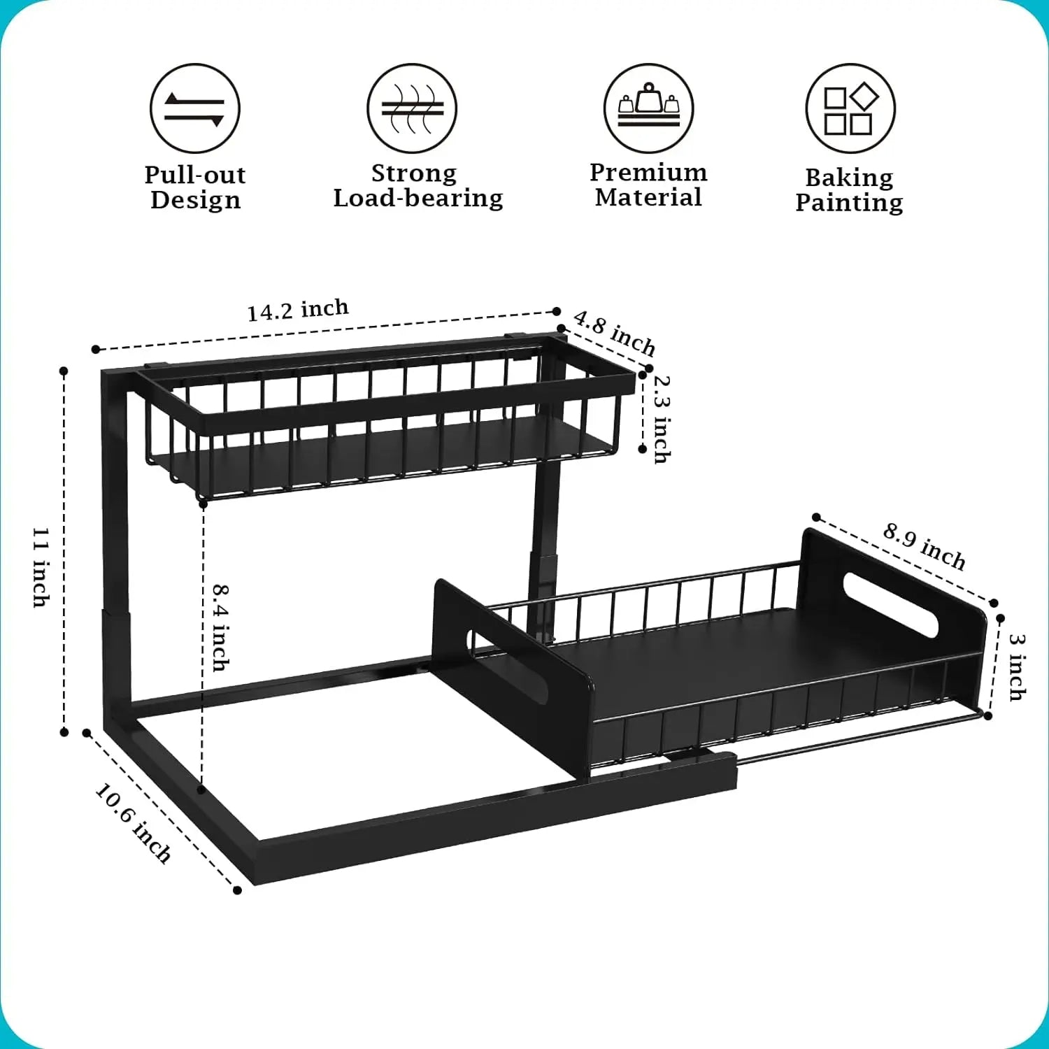 Dual-Tier Under-Sink Storage Solution