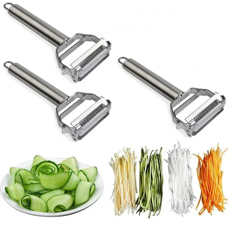 Precision Stainless Steel Multi-Function Vegetable Peeler & Slicer