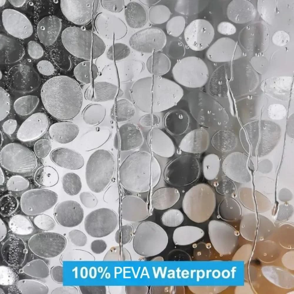 AquaGuard – Stylish Waterproof Shower Curtain with Pebble Design