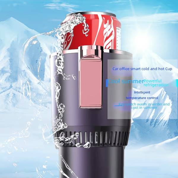 Dual-Temp Car Beverage Holder for Hot and Cold Drinks