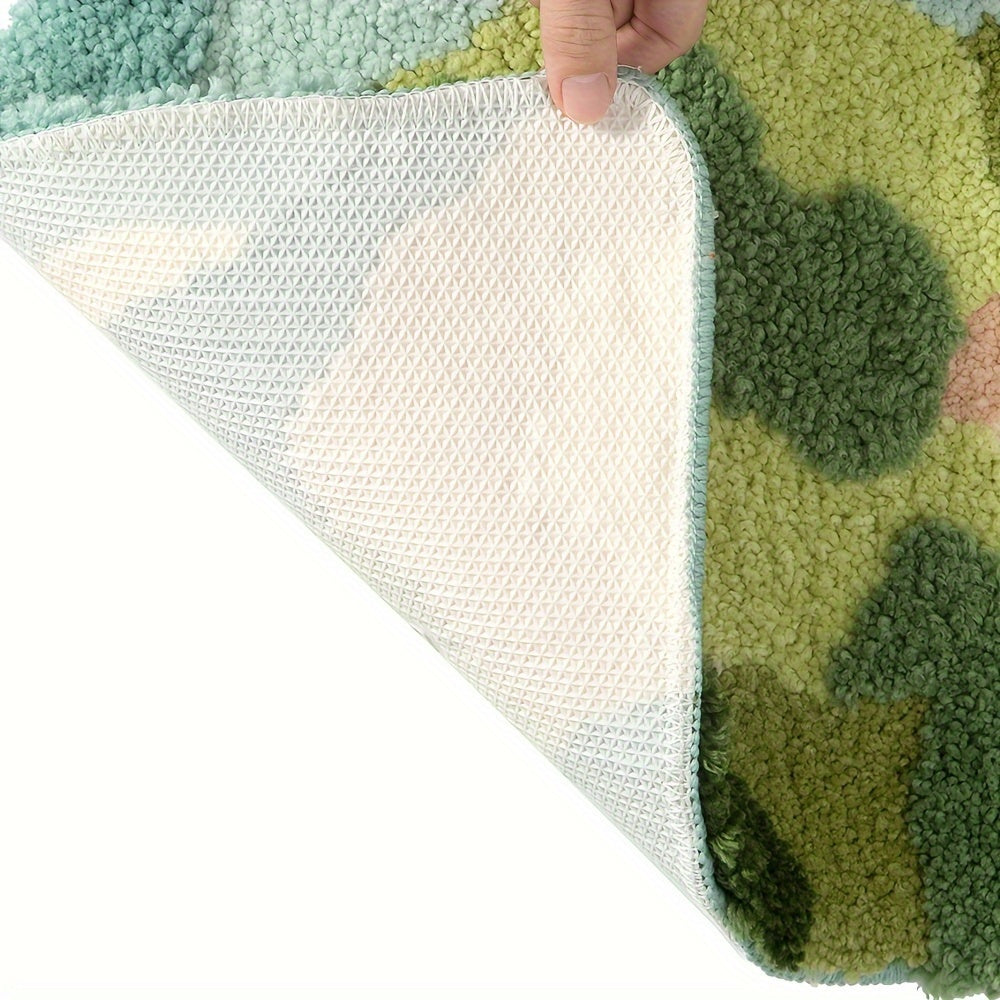 Floral Design Bath Mat – Soft, Absorbent, and Comfortable