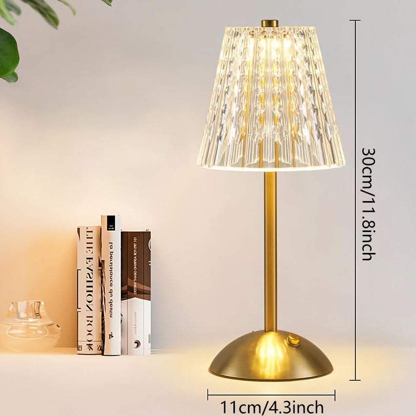 LuxeGlow – Rechargeable Golden Table Lamp for Stylish Ambiance