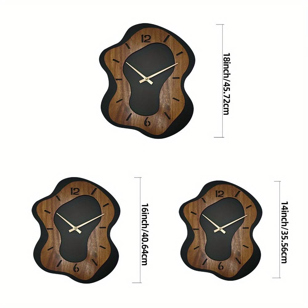 Artisan Crafted Rustic Wall Clock with Unique Shape