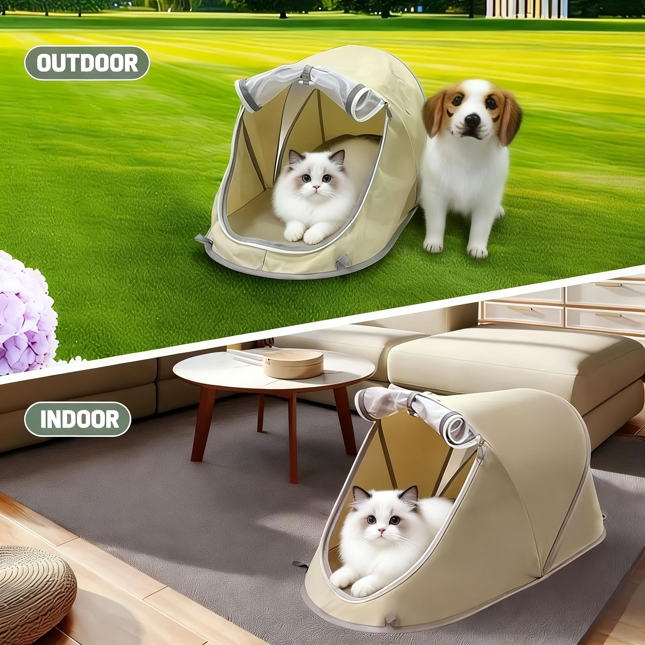 CozyPaws – Portable Outdoor Pet Shelter
